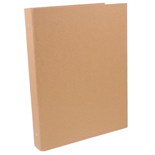 CLISPEED Ringbuch aus Kraftpapier Dünnes Wiederverwendbares Notizbuch Cover Vintage Ringordner Hülle Schützende Lose Mappe für Büro und Studium von CLISPEED
