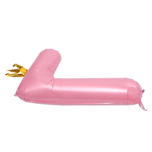 CLISPEED Rosa Folienballon Zahl mit Krone Riesiger Party Deko Ballon Aufblasbar Langlebig für Geburtstagsfeier Shower Fotorequisite CLISPEED Rosa Folienballon Zahl mit Krone Riesiger Party Deko Ballon Aufblasbar Langlebig für Geburtstagsfeier Shower Fotorequisite von CLISPEED