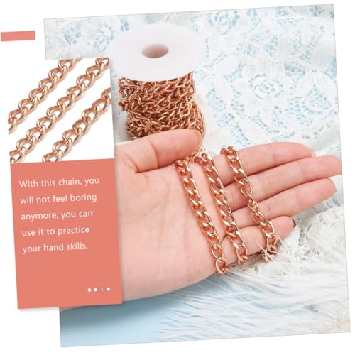 CLISPEED Rosegold Aluminium Schmuck Bastelketten DIY Zubehör für Halsketten Handtaschen Anhänger Handgriff Mehrzweck Verbindungskette Langlebig CLISPEED Rosegold Aluminium Schmuck Bastelketten DIY Zubehör für Halsketten Handtaschen Anhänger Handgriff Mehrzweck Verbindungskette Langlebig von CLISPEED