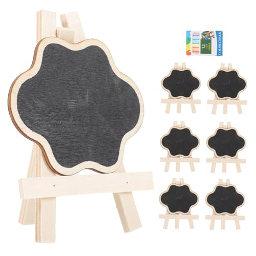 CLISPEED Rustikale Mini kreidetafel mit Stand Doppelseitig Beschreibbares Holzschild mit Kreide Kleine Schultafel für Tischdekoration Memo Werbetafel für Partys Cafés Küche CLISPEED Rustikale Mini kreidetafel mit Stand Doppelseitig Beschreibbares Holzschild mit Kreide Kleine Schultafel für Tischdekoration Memo Werbetafel für Partys Cafés Küche von CLISPEED