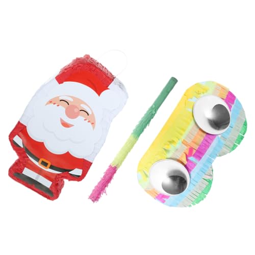 CLISPEED Santa Clause Pinata Teilig mit Schläger und Augenbinde Weihnachtsdekoration Partyanhänger zum Befüllen mit Süßigkeiten Festliche Pinata Deko für Kindergeburtstag und Themenfeiern CLISPEED Santa Clause Pinata Teilig mit Schläger und Augenbinde Weihnachtsdekoration Partyanhänger zum Befüllen mit Süßigkeiten Festliche Pinata Deko für Kindergeburtstag und Themenfeiern von CLISPEED