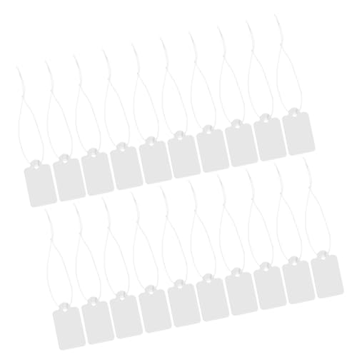 CLISPEED Schmuckanhänger Preisschilder mit Schnur Weiße Beschreibbare Papieretiketten zum Einfachen Befestigen an Schmuck und Bekleidung CLISPEED Schmuckanhänger Preisschilder mit Schnur Weiße Beschreibbare Papieretiketten zum Einfachen Befestigen an Schmuck und Bekleidung von CLISPEED