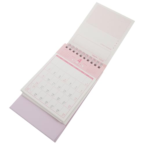 CLISPEED Schreibtischkalender mit Notizblock Stehend Modernes Design in Pastellrosa Büro Accessoire für Zuhause Schule Büro für Termine und Planungen von CLISPEED