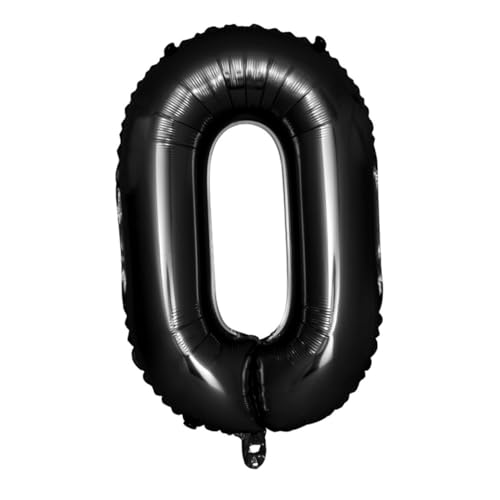 CLISPEED Schwarze Zahlenballons mit Selbstsiegelventil Wiederverwendbare Dicke Folienballons für Geburtstags und Jubiläumsdeko Einfache Befestigung für Partyfeiern von CLISPEED