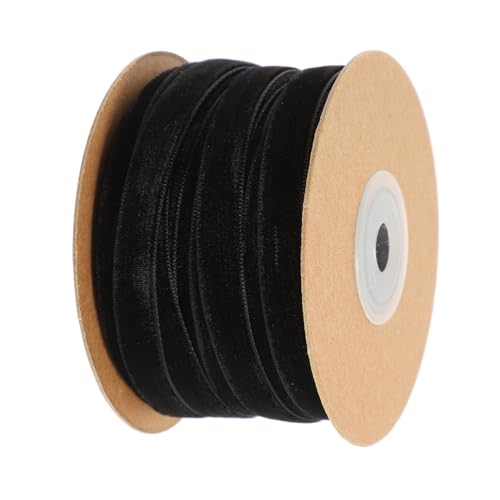 CLISPEED Schwarzes Breites Samtband Dicht Gewebtes Geschenkband aus Reißfestes Dekoband für DIY Basteln Geschenkverpackung Hochzeits und Haarornamente CLISPEED Schwarzes Breites Samtband Dicht Gewebtes Geschenkband aus Reißfestes Dekoband für DIY Basteln Geschenkverpackung Hochzeits und Haarornamente von CLISPEED
