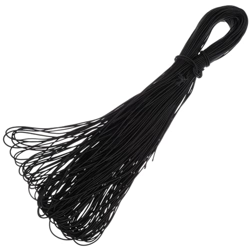 CLISPEED Schwarzes Rundgummi Elastisches Band für DIY Zubehör für Maskenherstellung Basteln Dekoration und Projekte Strapazierfähig und Langlebig von CLISPEED