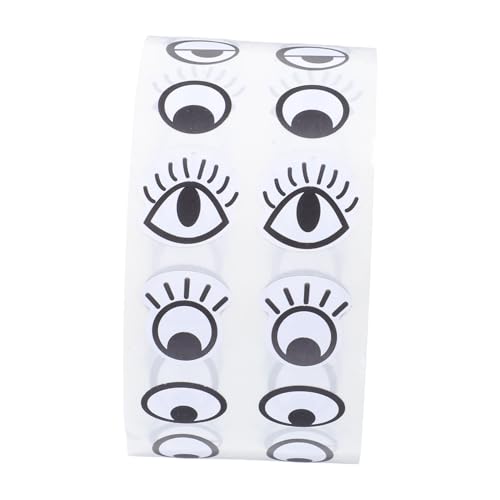 CLISPEED Selbstklebende Wackelaugen Aufkleber Rolle Cartoon Augen Sticker für DIY Basteln Scrapbooking Taschen Dekoration Kreative Vielseitige Sticker von CLISPEED