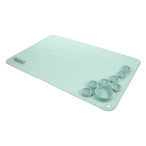 CLISPEED Silikon Bastelmatte für rutschfeste Abwischbare DIY Malunterlage Flexibel Antihaftbeschichtet Vielseitig für Resin Casting Schmuckherstellung und Kreativprojekte Blau von CLISPEED