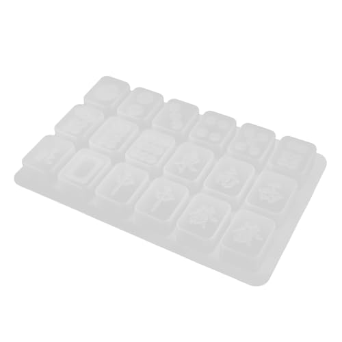CLISPEED Silikon Gießform Mahjong DIY Bastelset Wiederverwendbare Silikonform für Epoxidharz Schmuckherstellung mit Verschiedenen Mustern Leicht Tragbar und Praktisch für Kreative CLISPEED Silikon Gießform Mahjong DIY Bastelset Wiederverwendbare Silikonform für Epoxidharz Schmuckherstellung mit Verschiedenen Mustern Leicht Tragbar und Praktisch für Kreative von CLISPEED