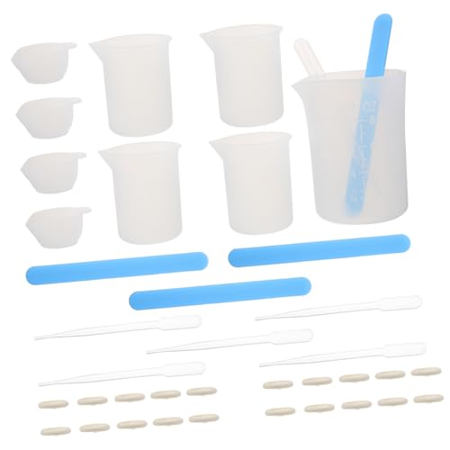 CLISPEED Silikon Messbecher Set für Epoxidharz DIY Mischbecher Set mit Rührstäbchen Handgefertigte Sichere Silikonform für Harz Seife Wachs Basteln Leicht und Tragbar Geeignet für Anfänger CLISPEED Silikon Messbecher Set für Epoxidharz DIY Mischbecher Set mit Rührstäbchen Handgefertigte Sichere Silikonform für Harz Seife Wachs Basteln Leicht und Tragbar Geeignet für Anfänger von CLISPEED