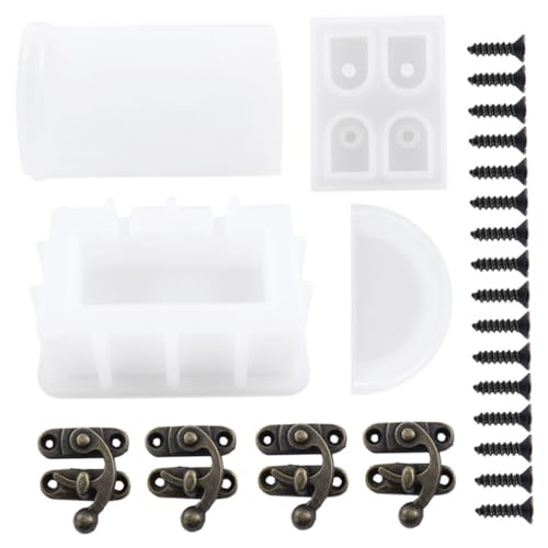 CLISPEED Silikonform Schatztruhe DIY Epoxidharz Gießform Aufbewahrungsbox Bastelset Kompakt Leicht Wiederverwendbar für Schmuck und Kleinteile Organizer CLISPEED Silikonform Schatztruhe DIY Epoxidharz Gießform Aufbewahrungsbox Bastelset Kompakt Leicht Wiederverwendbar für Schmuck und Kleinteile Organizer von CLISPEED
