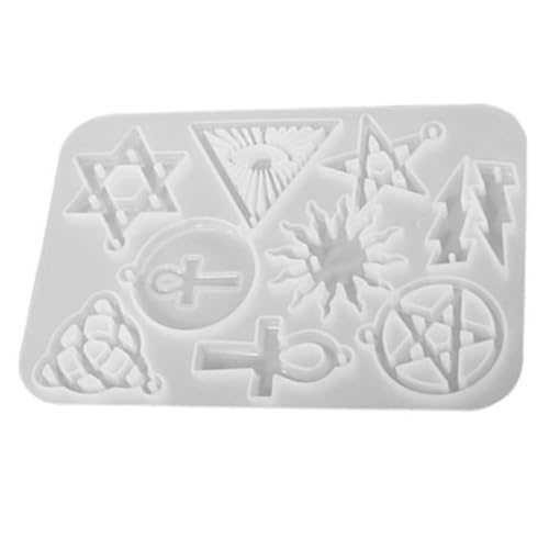 CLISPEED Silikonform Schmuckanhänger Gießform Pentagramm DIY Epoxidharz Bastelset Weiche Silikonform für Handgefertigte Anhänger Stern Muster für Schmuckherstellung und Geschenk CLISPEED Silikonform Schmuckanhänger Gießform Pentagramm DIY Epoxidharz Bastelset Weiche Silikonform für Handgefertigte Anhänger Stern Muster für Schmuckherstellung und Geschenk von CLISPEED