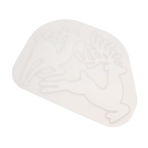 CLISPEED Silikonform Weihnachts Serie Epoxidharz Schlüsselanhänger Gießform Elch Anhänger DIY Bastelset Langlebig Sicher für Weihnachtsgeschenke von CLISPEED