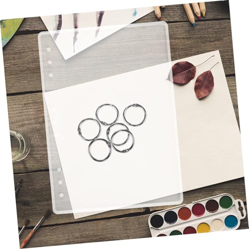 CLISPEED Silikonform für Notizbuchcover DIY Epoxidharz Bastelset Wiederverwendbar Vielseitig für Binder Hüllen und Notizblockhüllen Geeignet mit Silbernen Einzelringen von CLISPEED