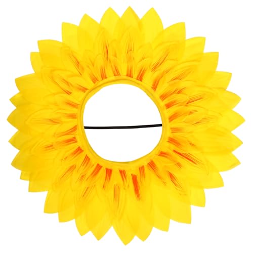 CLISPEED Sonnenblumen Kopfbedeckung Für Erwachsene Lustige Gesichtsbedeckung Partyzubehör Und Requisiten Für Sportspiele Zubehör von CLISPEED