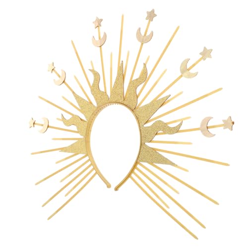CLISPEED Sonnenkronen Stirnband Für Frauen Mit Stacheln Goldene Göttin Kopfschmuck Für Halloween Party Und Festliche Anlässe Haaraccessoire Für Besondere von CLISPEED