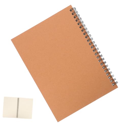 CLISPEED Spiral Notizbuch aus Kraftpapier Liniertes Notizbuch für Kreative Notizen und Skizzen Tragbar Langlebig für Studenten und Künstler von CLISPEED