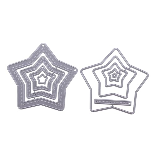 CLISPEED Stanzschablone Fünf Punkte Sterne DIY Schneidewerkzeug für Scrapbooking Kartengestaltung und Papierbasteln Präzise Layering Stencil mit Langlebigem Metallmaterial Geeignet für CLISPEED Stanzschablone Fünf Punkte Sterne DIY Schneidewerkzeug für Scrapbooking Kartengestaltung und Papierbasteln Präzise Layering Stencil mit Langlebigem Metallmaterial Geeignet für von CLISPEED