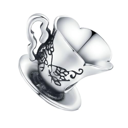 CLISPEED Sterling Silber Retro Teetassen Perlen Armband Damen Feine Muster Charm Schmuck CLISPEED Sterling Silber Retro Teetassen Perlen Armband Damen Feine Muster Charm Schmuck von CLISPEED