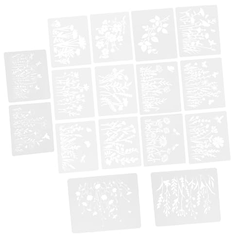 CLISPEED Teiliges Blumen Schablonen aus Langlebigem Pet Wiederverwendbar und Waschbar Vielseitig für Wandgestaltung Bastelprojekte und Scrapbooking Fördert Künstlerische Kreativität und von CLISPEED