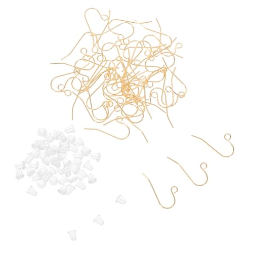 CLISPEED Teiliges DIY Ohrhaken V-form mit Ohrstoppern Handgefertigte Schmuckherstellung Material Sichere Ohrring Haken für Ohrringe Basteln Komfortabel und Stabil für Individuellen Schmuck CLISPEED Teiliges DIY Ohrhaken V-form mit Ohrstoppern Handgefertigte Schmuckherstellung Material Sichere Ohrring Haken für Ohrringe Basteln Komfortabel und Stabil für Individuellen Schmuck von CLISPEED