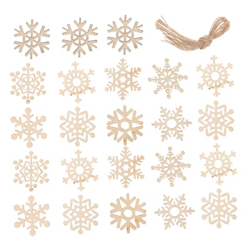 CLISPEED Teiliges Holz Schneeflocken Christbaumschmuck zum Bemalen Hängende Xmas Baumschmuck Deko DIY Weihnachtsdeko Basteln mit Aufbewahrungstablett Weihnachtsbaum Anhänger CLISPEED Teiliges Holz Schneeflocken Christbaumschmuck zum Bemalen Hängende Xmas Baumschmuck Deko DIY Weihnachtsdeko Basteln mit Aufbewahrungstablett Weihnachtsbaum Anhänger von CLISPEED