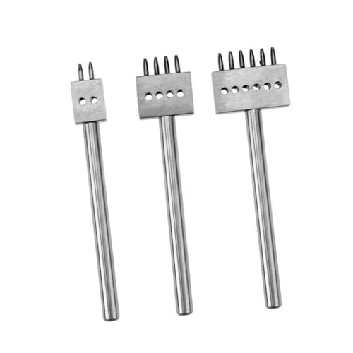 CLISPEED Teiliges Lochstanzwerkzeug Set Abstand Rundlochmeißel für Lederhandwerk DIY Prong Punch Tool Kit aus Hochwertigem Stahl Langlebig für Uhrenarmbandstanzung von CLISPEED