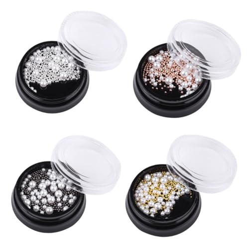 CLISPEED Teiliges Nagelkunst mit Weißen Imitationsperlen und Gold Silbernen Stahlkugeln DIY Maniküre Zubehör für Kreative Fingernagel Dekorationen bei Frauen und Mädchen CLISPEED Teiliges Nagelkunst mit Weißen Imitationsperlen und Gold Silbernen Stahlkugeln DIY Maniküre Zubehör für Kreative Fingernagel Dekorationen bei Frauen und Mädchen von CLISPEED