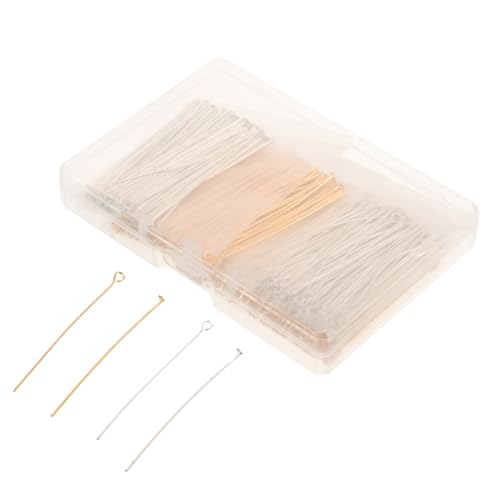 CLISPEED Teiliges Schmuckherstellungsset mit Flachen Kopfstiften aus Langlebig und Rostfrei für Ohrring Armband und Halsketten DIY Vielseitig für Perlen und Kettelstifte Geeignet von CLISPEED