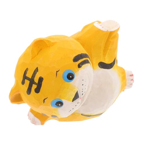 CLISPEED Tigerhandwerk Tiger Dekorationen Gartenskulpturen Tigerfigur aus Holz Desktop-Tigerfiguren zarte Tigerstatue Raumdekoration Tigerskulptur aus Holz Holzfiguren Tiger Figur hölzern CLISPEED Tigerhandwerk Tiger Dekorationen Gartenskulpturen Tigerfigur aus Holz Desktop-Tigerfiguren zarte Tigerstatue Raumdekoration Tigerskulptur aus Holz Holzfiguren Tiger Figur hölzern von CLISPEED