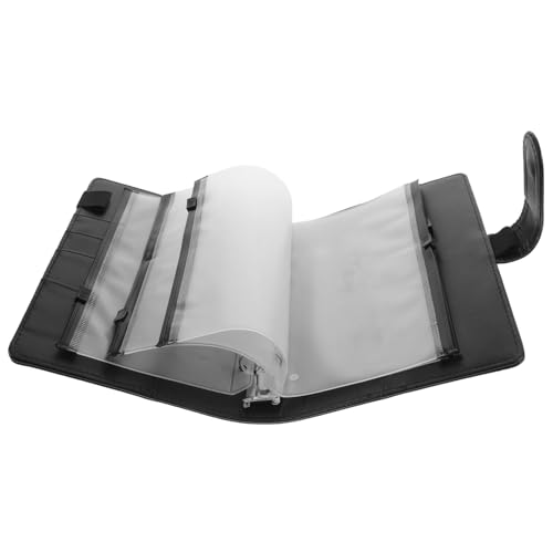 CLISPEED Tragbares Ringbuch Notizbuch PU Leder Budgetplaner für Persönliche Finanzkontrolle Leichtes Nachfüllbares Planer mit Dekorativen für Büro Zuhause und Unterwegs von CLISPEED