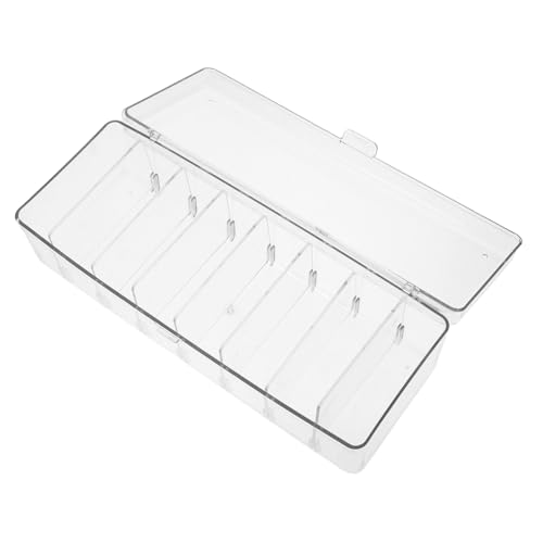 CLISPEED Transparente Aufbewahrungsbox mit Abnehmbaren Fächern für Karten Kabel und Kleine Gegenstände Platzsparende Lösung für Büro und Zuhause CLISPEED Transparente Aufbewahrungsbox mit Abnehmbaren Fächern für Karten Kabel und Kleine Gegenstände Platzsparende Lösung für Büro und Zuhause von CLISPEED