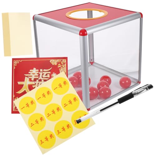 CLISPEED Transparente Losbox mit Roten Bällen Wiederverwendbare Robuste Wahlurne für Meetings Veranstaltungen und Gewinnspiele Inklusive Stift und Papier CLISPEED Transparente Losbox mit Roten Bällen Wiederverwendbare Robuste Wahlurne für Meetings Veranstaltungen und Gewinnspiele Inklusive Stift und Papier von CLISPEED