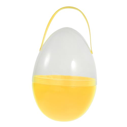 CLISPEED Transparente Ostereier mit Griff Große Füllbare Plastikeier für Zubehör zur Ostereier Dekoration für Osterjagd Lebendiges Ostermotiv für Festliche Anlässe von CLISPEED