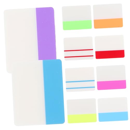 CLISPEED Transparente Wiederverwendbare Haftnotizen Tragbare Memo Pads Fluoreszierende Index Aufkleber Selbstklebende Notizzettel für Büro Schule To Do Listen und Organisationshilfen von CLISPEED