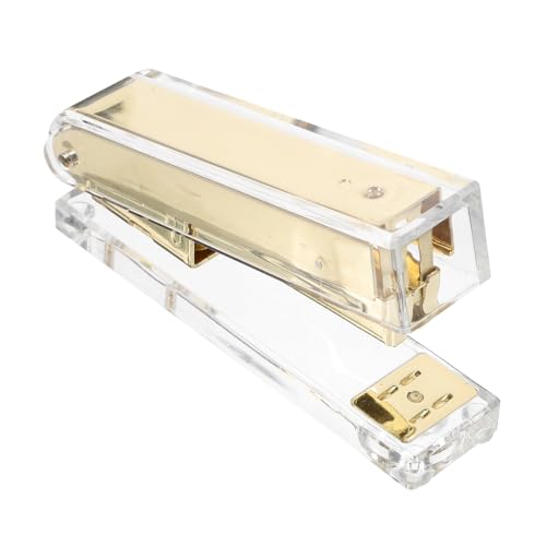 CLISPEED Transparenter Acryl Tacker Bürohefter Multifunktion Klein Leicht Tragbar für Schule Büro Home Office Goldfarbenes Design Langlebig Vielseitig Stapelt Viele CLISPEED Transparenter Acryl Tacker Bürohefter Multifunktion Klein Leicht Tragbar für Schule Büro Home Office Goldfarbenes Design Langlebig Vielseitig Stapelt Viele von CLISPEED