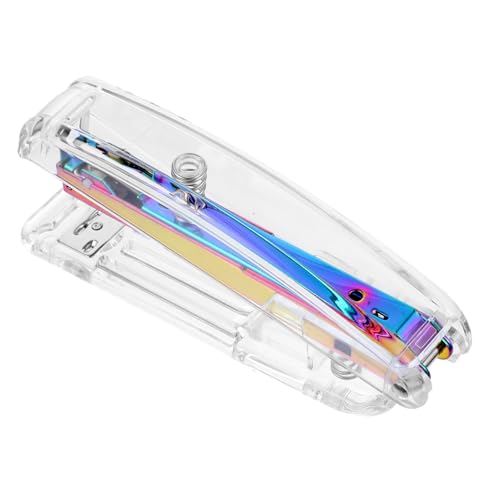 CLISPEED Transparenter Heftgerät mit Regenbogeneffekt Kompakter Handhefter für Büro Schule und Zuhause Stabiler Tacker mit Automatischer Feder Schreibtischzubehör für Effizientes Heften CLISPEED Transparenter Heftgerät mit Regenbogeneffekt Kompakter Handhefter für Büro Schule und Zuhause Stabiler Tacker mit Automatischer Feder Schreibtischzubehör für Effizientes Heften von CLISPEED