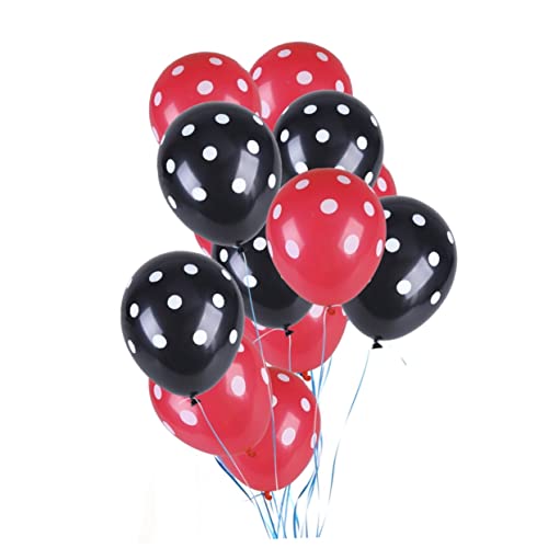 CLISPEED Tupfenballons Rot Und Schwarz Für Hochzeits Und Geburtstagsfeiern Partydekoration Luftballons Für Festliche Anlässe Für Kreative Ballongirlanden von CLISPEED