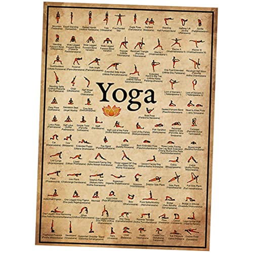 CLISPEED Übungsplakat Retro Übung Posen Dekorativ Experten Poster Farbig Komplett Home Englisch Drucke Laminiert Training Geräte Anfänger Training Pose Yoga-Stick CLISPEED Übungsplakat Retro Übung Posen Dekorativ Experten Poster Farbig Komplett Home Englisch Drucke Laminiert Training Geräte Anfänger Training Pose Yoga-Stick von CLISPEED