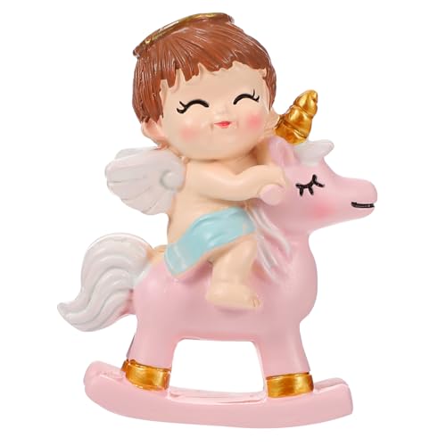 CLISPEED Unicorn Cake Topper Resin Angel Decoration Party Cake Ornament Birthday Gift für Mädchen Stilvoll Kompakt Robust von CLISPEED