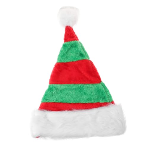 CLISPEED Unisex Weihnachtsmütze aus Dickem Plüsch Bequeme Nikolausmütze für Erwachsene Klassische Santa Kopfbedeckung Festliche Weihnachts und Neujahrsfeier Weiches Samtmaterial von CLISPEED