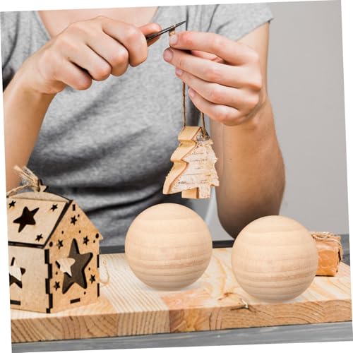 CLISPEED Unlackierte Runde Holzkugel Massiver Holzball für Diy Bastelprojekte Natürliche Holzmaserung Stabile Verarbeitung für Heimdeko und Gestaltung CLISPEED Unlackierte Runde Holzkugel Massiver Holzball für Diy Bastelprojekte Natürliche Holzmaserung Stabile Verarbeitung für Heimdeko und Gestaltung von CLISPEED