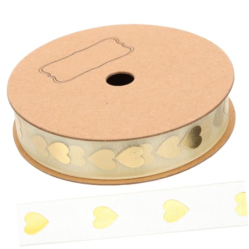 CLISPEED Valentinstag Geschenkband Herzmuster Dekoratives Geschenkband mit Goldfolienprägung Glattes Farbintensives Schleifenband für Geschenkverpackung Blumenstrauß Hochzeitsdeko CLISPEED Valentinstag Geschenkband Herzmuster Dekoratives Geschenkband mit Goldfolienprägung Glattes Farbintensives Schleifenband für Geschenkverpackung Blumenstrauß Hochzeitsdeko von CLISPEED