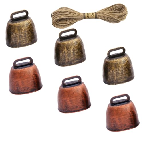 CLISPEED Verlust Kuhglocken Teilig mit Retro Bauernhof Tierglocken für Pferd Schaf Rind Lauter Klarer Klang Verschleißfest mit Juteseil für Dekoration und Alarmfunktion CLISPEED Verlust Kuhglocken Teilig mit Retro Bauernhof Tierglocken für Pferd Schaf Rind Lauter Klarer Klang Verschleißfest mit Juteseil für Dekoration und Alarmfunktion von CLISPEED