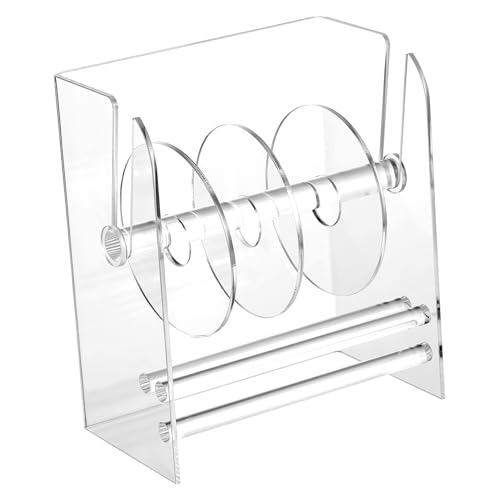 CLISPEED Verstellbarer Etikettenspender Ständer Acryl Sticker Rollenhalter Desktop Sticker Organizer für Büro und Zuhause von CLISPEED