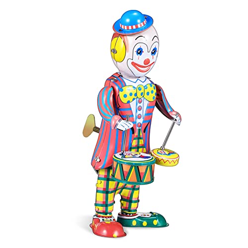 CLISPEED Vintage Clown Drummer Mechanisches Aufziehspielzeug Wackelspielzeug für Tischdekoration und Partys CLISPEED Vintage Clown Drummer Mechanisches Aufziehspielzeug Wackelspielzeug für Tischdekoration und Partys von CLISPEED