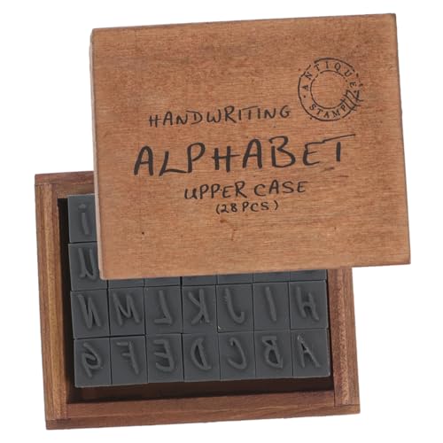 CLISPEED Vintage Holzstempel Alphabet Buchstaben Stempel aus Robustem Holz für Diy Tagebuch Scrapbooking Kartenherstellung Leicht Tragbar und Vielseitig Einsetzbar von CLISPEED