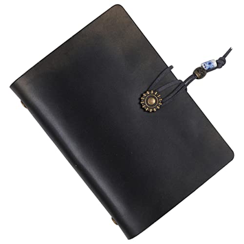 CLISPEED Vintage Leder Notizbuch Loseblatt Tagebuch Notepad Nachfüllbares Journal für Tagesplanung Notizen und Reiseerinnerungen Retro Design Schwarz für Alltag und Inspiration CLISPEED Vintage Leder Notizbuch Loseblatt Tagebuch Notepad Nachfüllbares Journal für Tagesplanung Notizen und Reiseerinnerungen Retro Design Schwarz für Alltag und Inspiration von CLISPEED