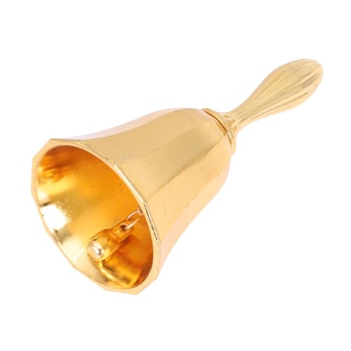 CLISPEED Vintage Metall Handglocke mit Klarem Klang Ergonomischer Griff Rostfrei Klassische Restaurant und Bar Glocke Vielseitig für Hotel Schule Büro und Zuhause Dekoratives Retro Design von CLISPEED