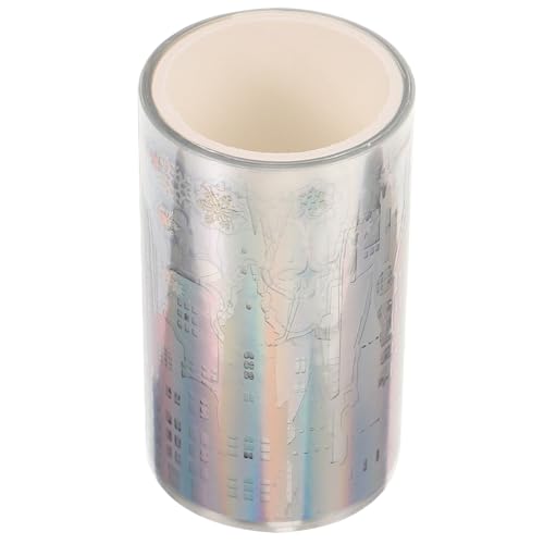 CLISPEED Vintage Scrapbooking Klebeband mit Handgemachten Aufklebern Vielseitiges DIY Masking Tape für Kalender Tagebuch Geschenkverpackung und Bastelarbeiten Reißbar und Haftstark für von CLISPEED